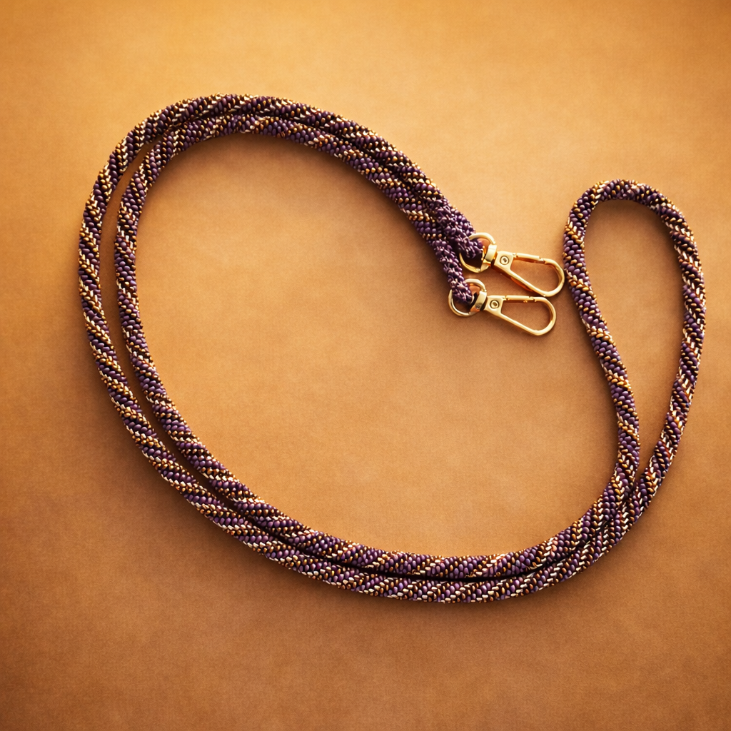 Cordon de Téléphone en Perles de verre – unique, tendance et responsable Violet V01 soldout