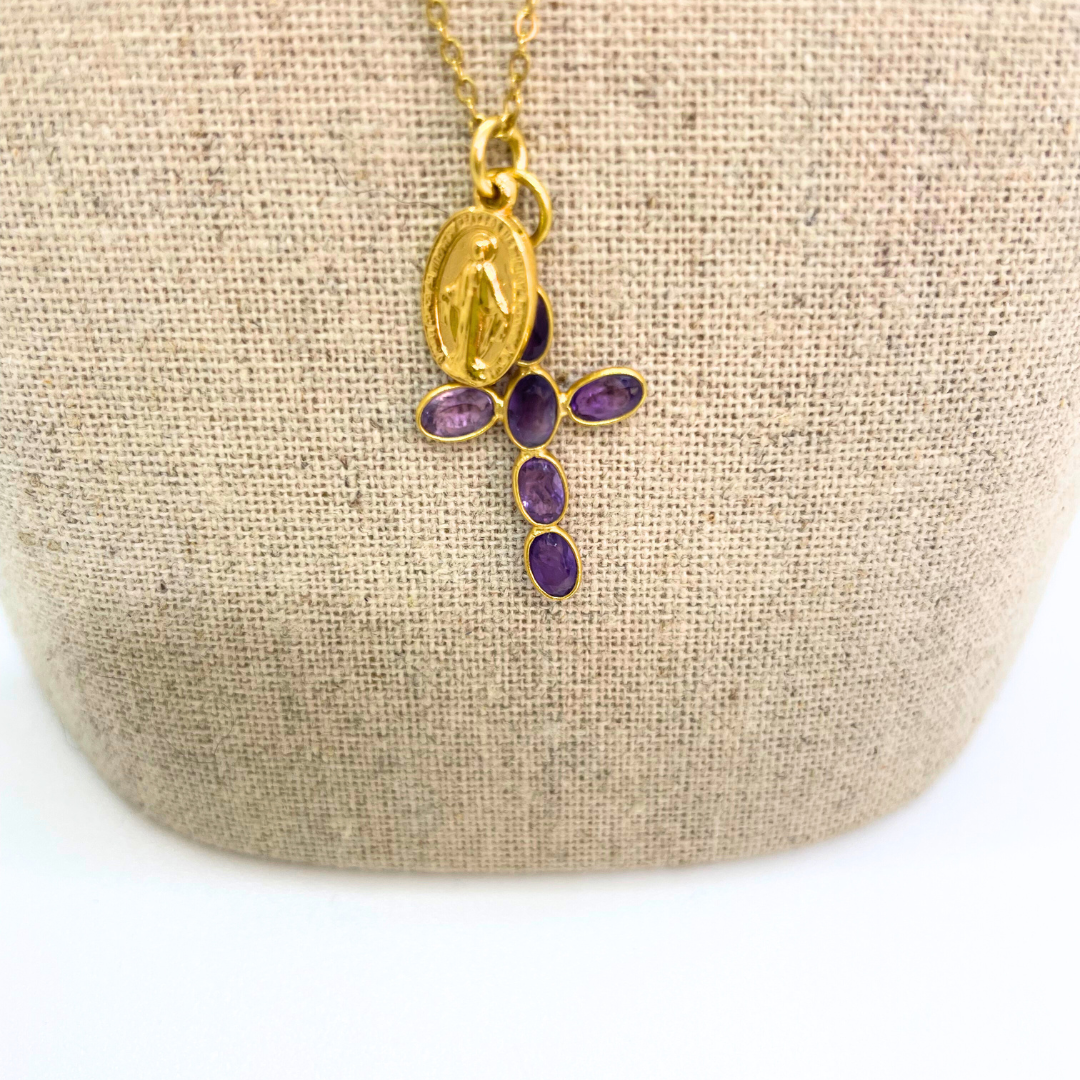 Collier Croix Colorée