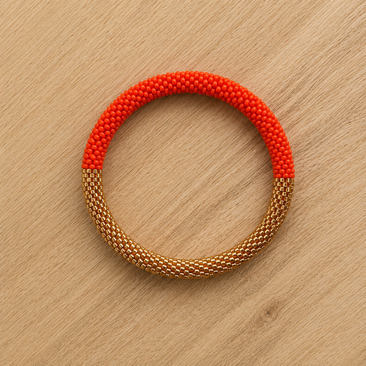 Bracelet népalais – Trésors de Ava orange