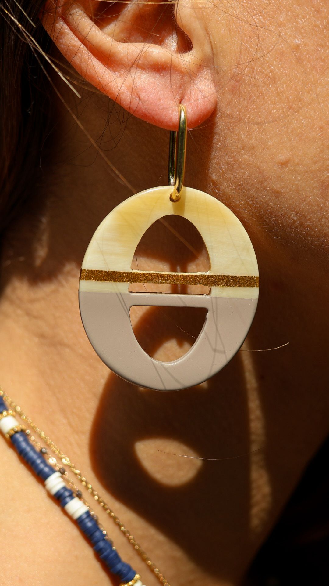 Boucles d’oreilles en corne Graige - Collection Tria