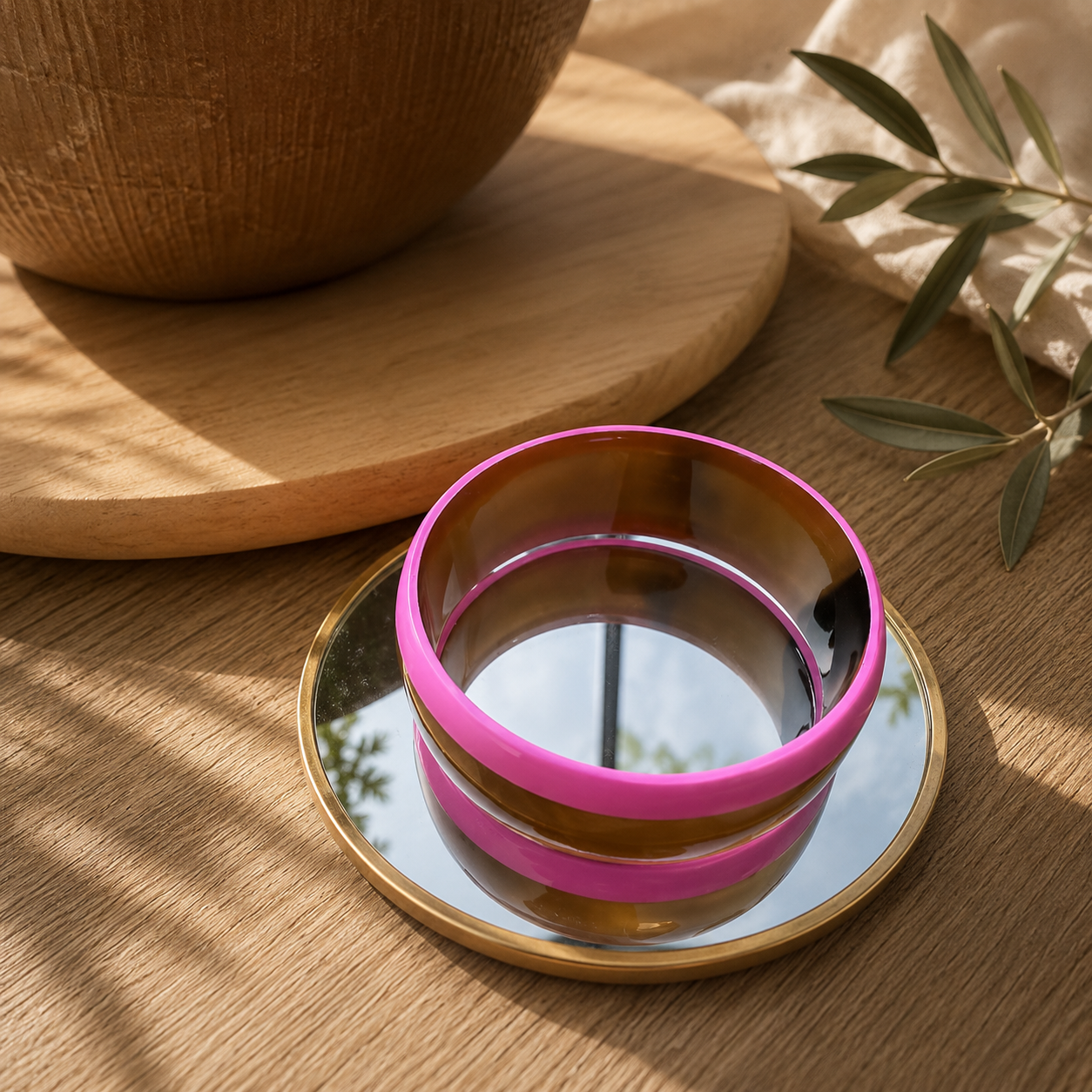 Bracelet Biarritz rose - Trésors de Ava