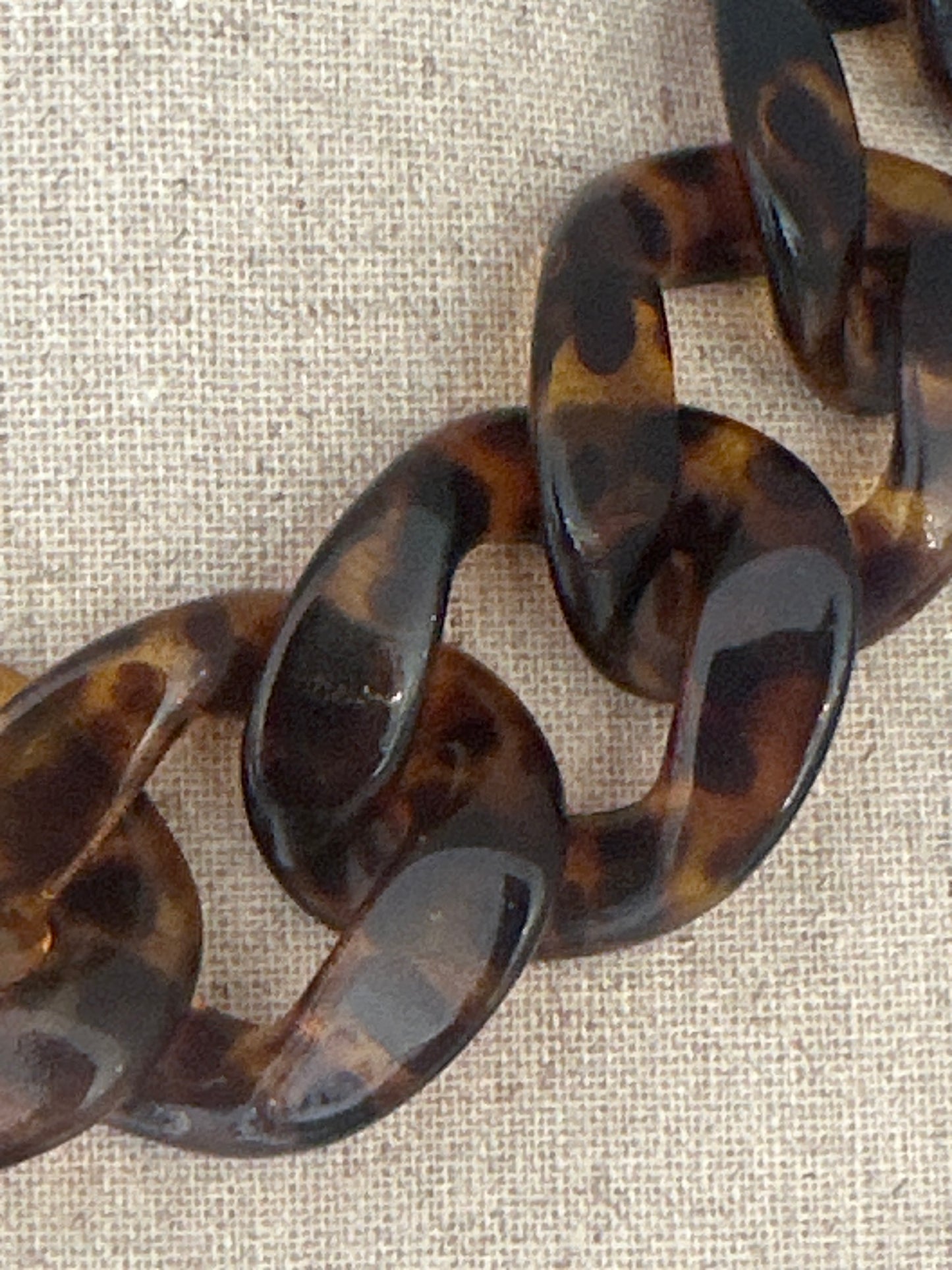 Collier Maillon XL panthère et doré