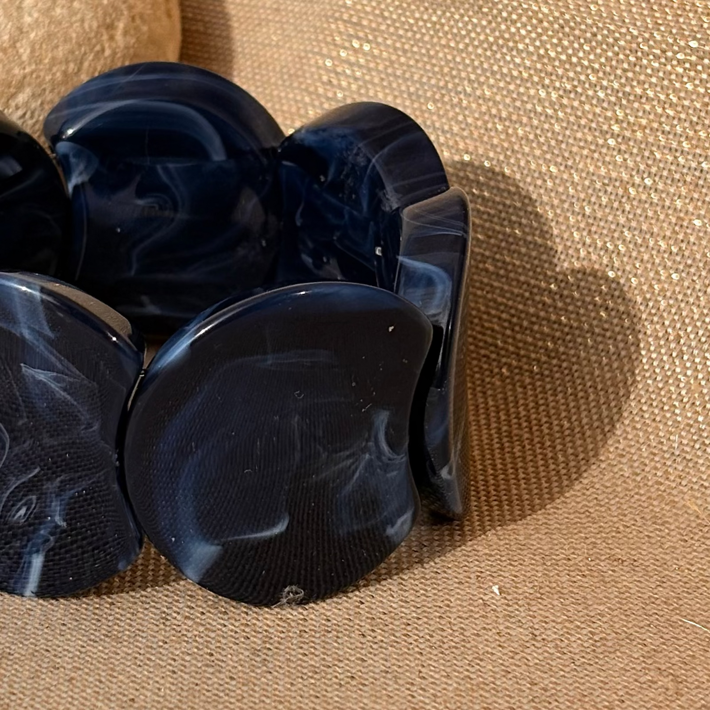 Bracelet élastique Moon Bleu marine