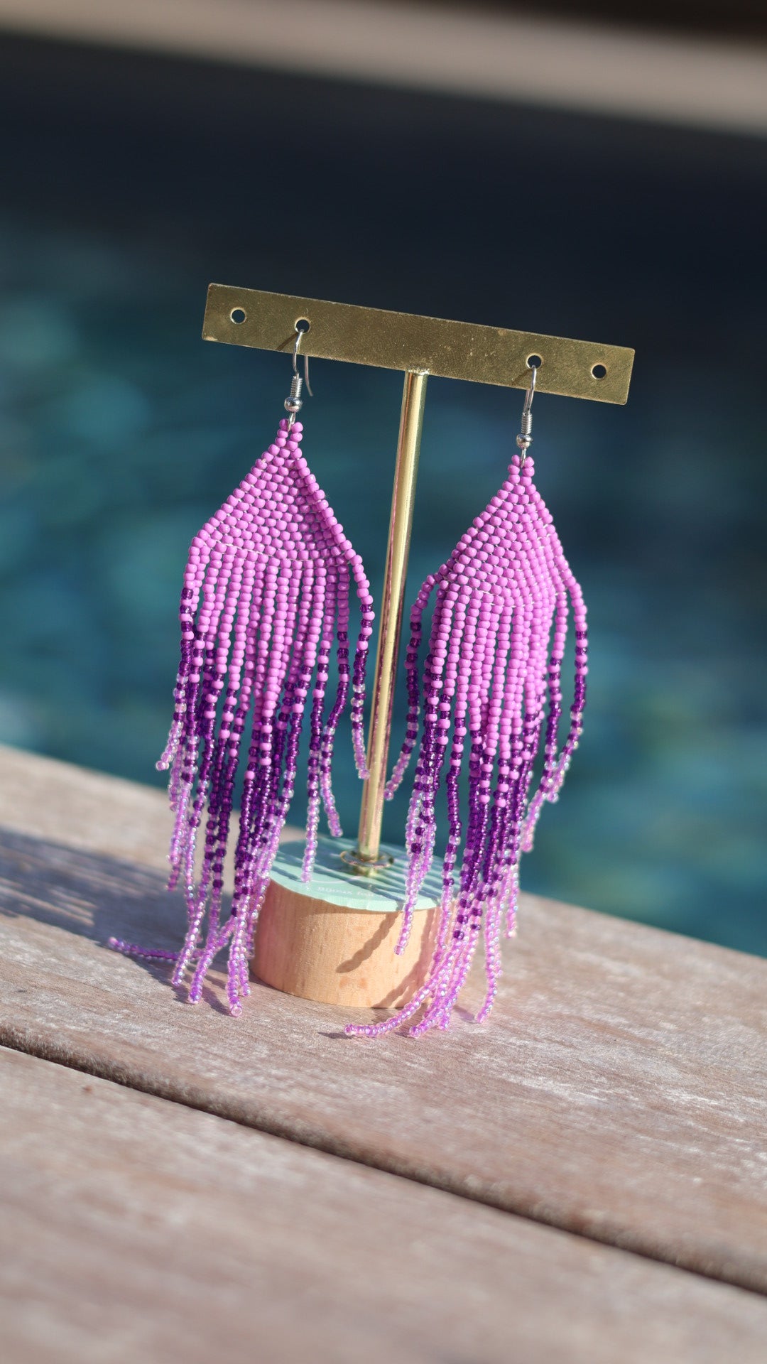 Boucles d'oreilles AMARA Indiennes violettes