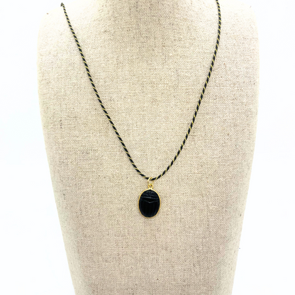 Collier Scarabée en acier inoxydable