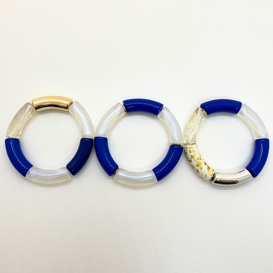 Bracelets Shana bleu dure