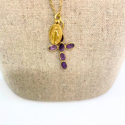 Collier Croix Colorée