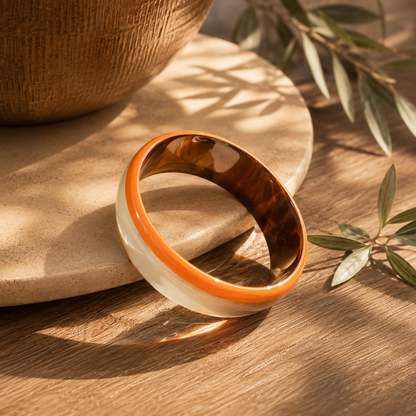 Bracelet Biarritz orange néon  - Trésors de Ava