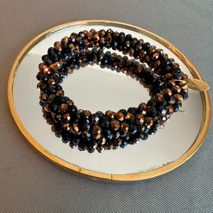 Bracelet Bands noir et bronze