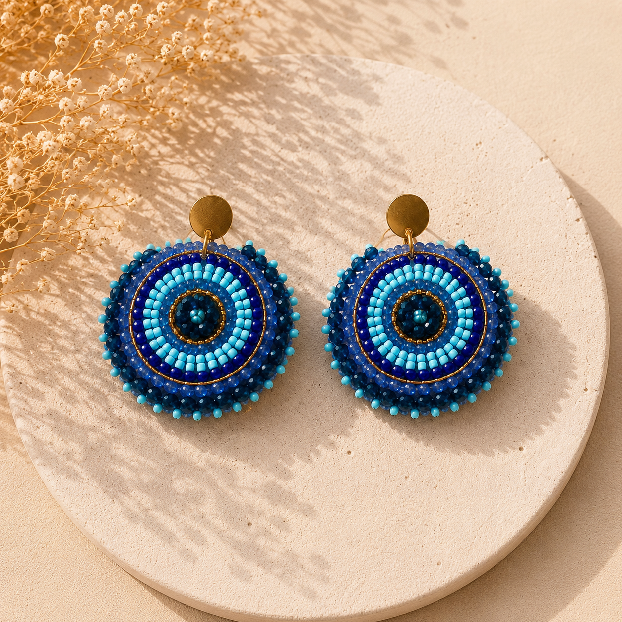 Boucles d’oreilles bleu Azura– Trésors de Ava