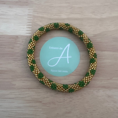 Bracelet népalais V10 fleurie