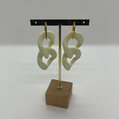 Boucles d'oreilles maillon XL Ivoire