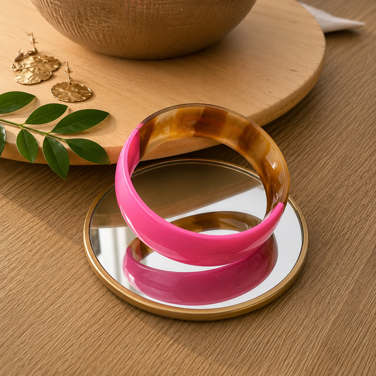 Manchette duo rose - Trésors de Ava