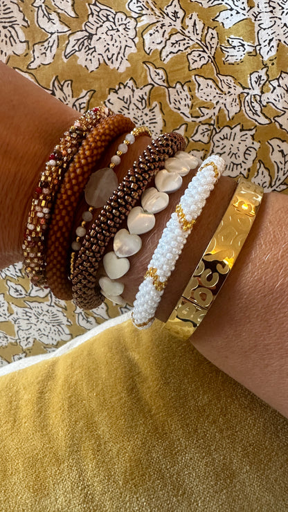 Bracelet Coeur en Nacre