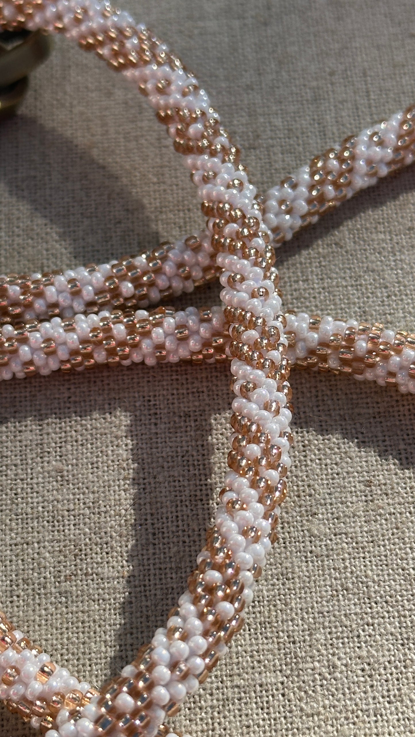 ✨ Cordon de Téléphone en Perles de verre – unique, tendance et  responsable  #A27 rosé champagne et blanc