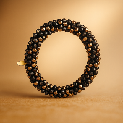 Bracelet Bands noir et bronze