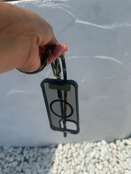 Cordon de Téléphone en Perles de verre – unique, tendance et  responsable  #A37 doré et noir