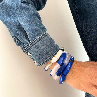Bracelets Shana bleu dure