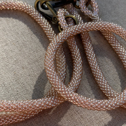 Cordon de Téléphone en Perles de verre – unique, tendance et  responsable  #A43 champagne rosé
