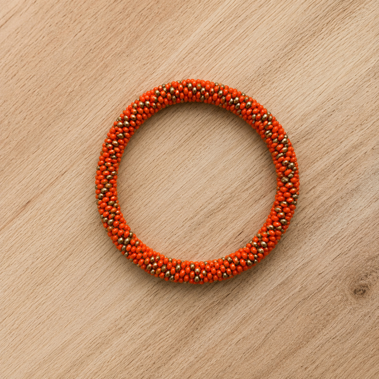 Bracelet népalais  – Trésors de Ava orange