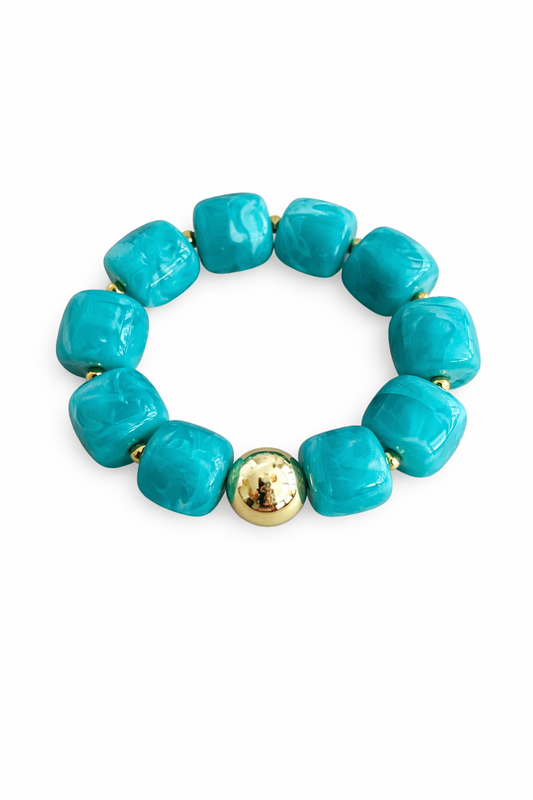Bracelet élastique Ice vert Lagon