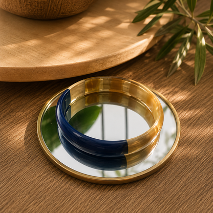 Bracelet Cléo bleu et doré - Trésors de Ava