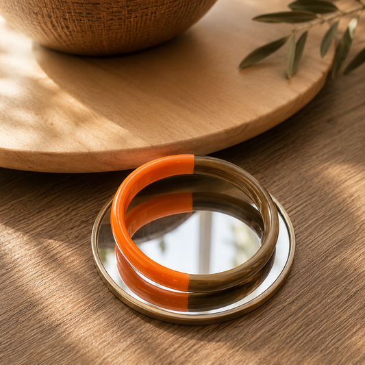 Bracelet Duo orange néon  - Trésors de Ava