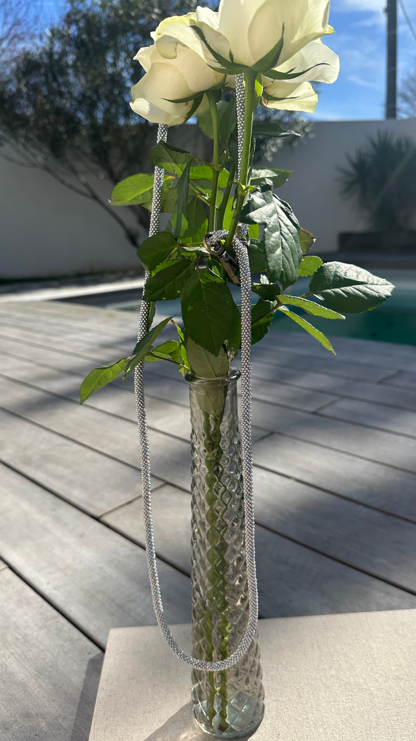 Cordon de Téléphone en Perles de verre – unique, tendance et  responsable  #A23 gris argenté