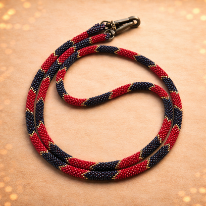 Cordon de Téléphone en Perles de verre – unique, tendance et  responsable  #A42 bleu rouge et doré soldout