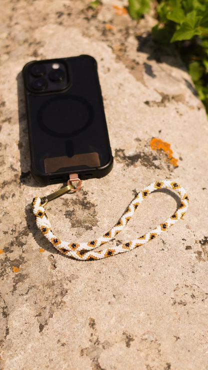 Dragonne de Téléphone Portable Népalais en Perles de Verre #DRA02