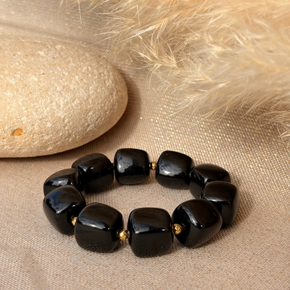 Bracelet élastique Ice Noir