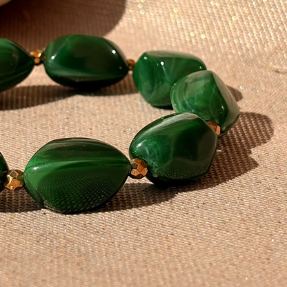 Bracelet élastique Stone Vert