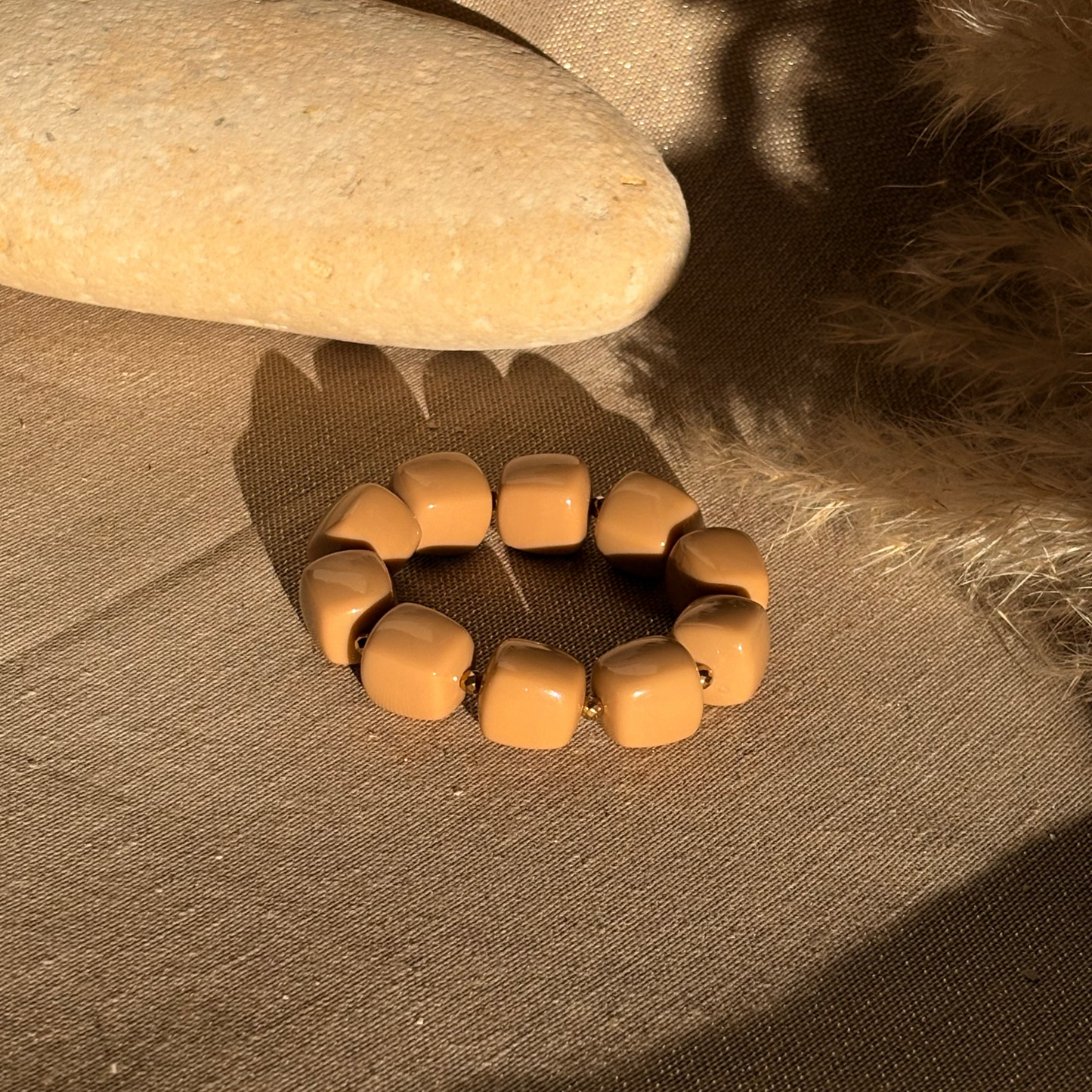 Bracelet élastique Ice marron