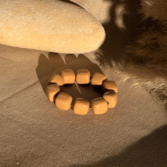 Bracelet élastique Ice marron