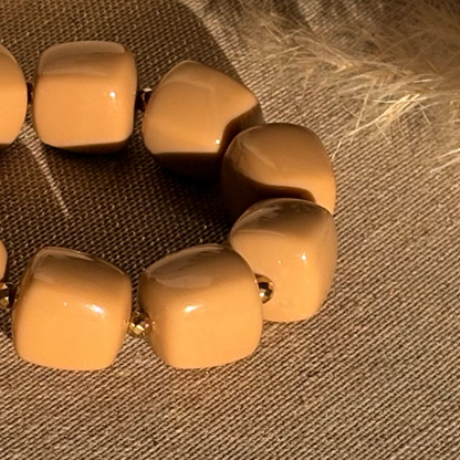 Bracelet élastique Ice marron