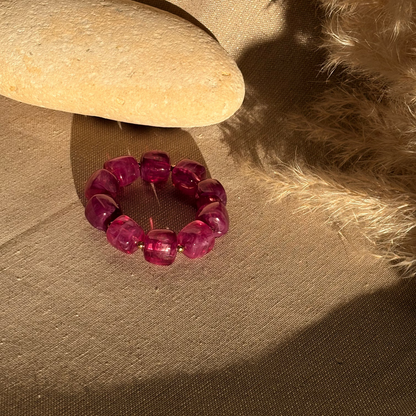 Bracelet élastique Ice violet transparent