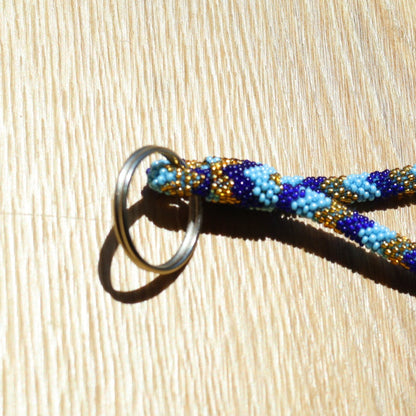 Porte-Clés Népalais bleu et doré